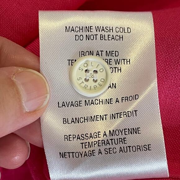 SOLID & STRIPED Linen Tourist Dress Pink L 10 NEW - Picture 9 of 14